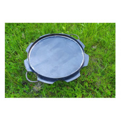 Стальная сковорода из диска с бортами Ромашка 50 см Shop Pan СК18